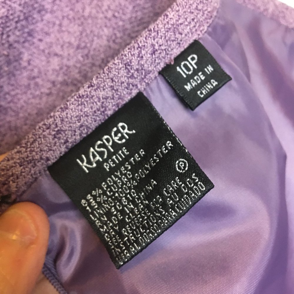 Kasper Purple Retro A-Line Peplum Hem Skirt 10P - Picture 6 of 7